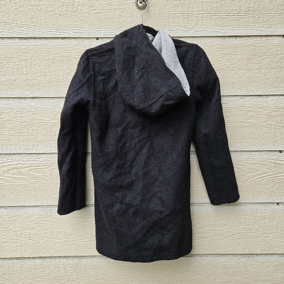 Pure Alpaca gray and black reversible hooded coat XS - Picture 4 of 7